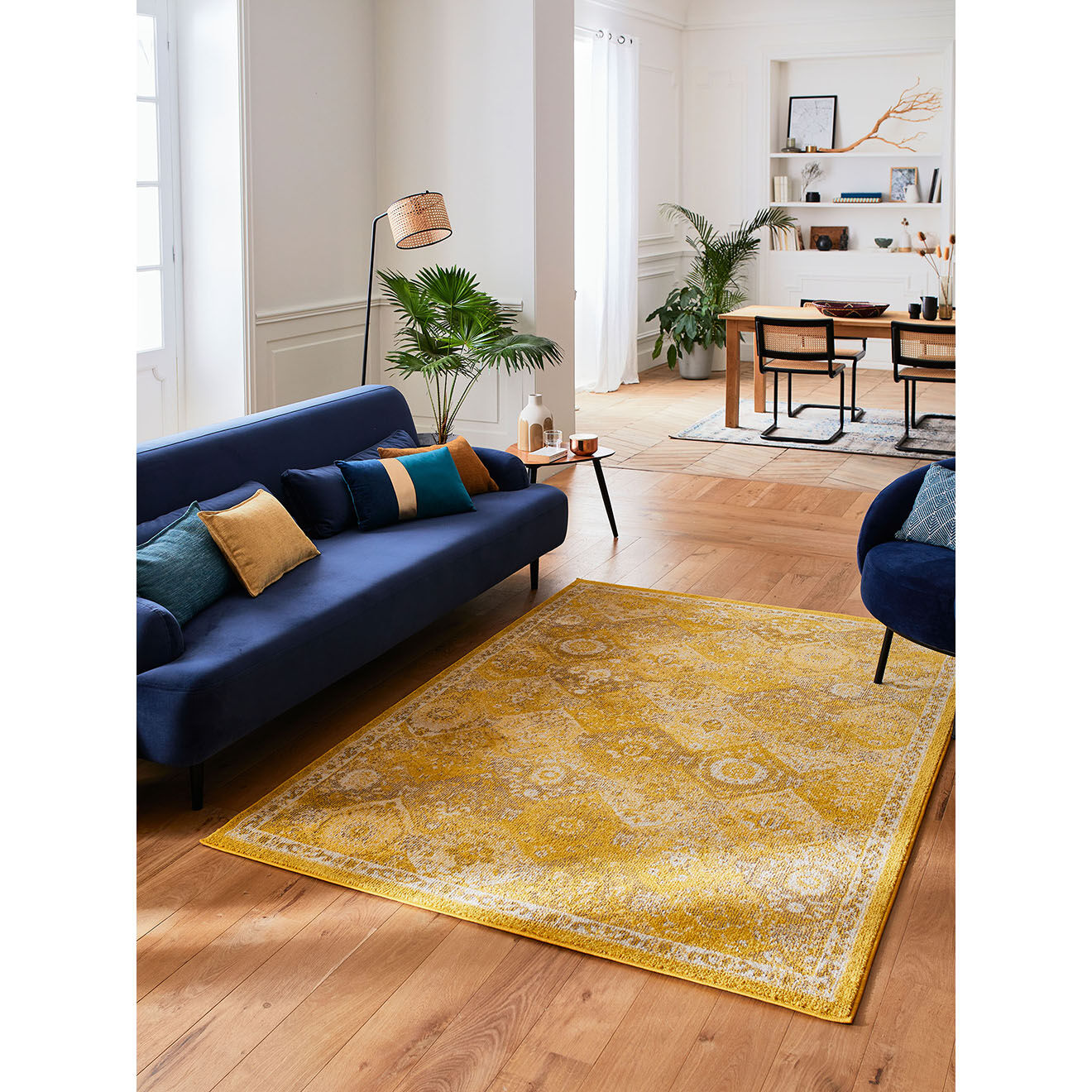 Nazar Rugs Tapis Anatolia 768 jaune - 160x230 cm