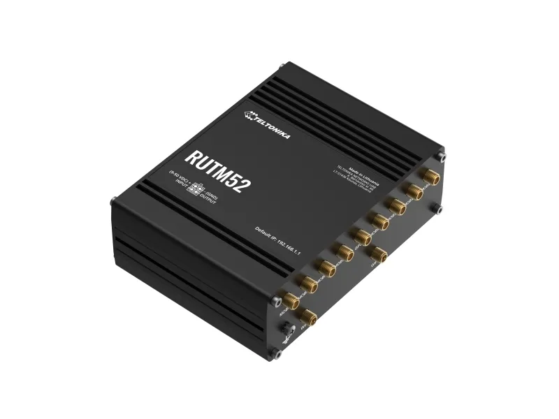 Teltonika RUTM52, Wi-Fi 5 (802.11ac), Dual-band (2,4 GHz / 5 GHz), Ethernet LAN, 5G, Sort, Industriel router