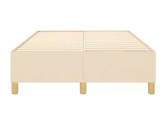 Sommier à lattes de lit Crème 120x200 cm Tissu