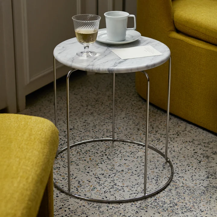 &Tradition - Wire VP11 Tischplatte, Ø 38 cm, Marmor weiss (Bianco Carrara)