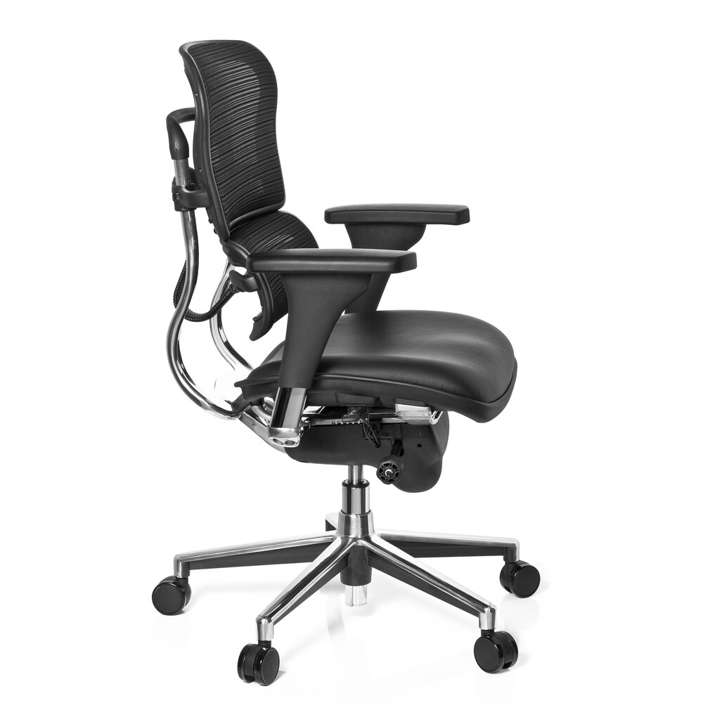 Luxus Chefsessel ERGOHUMAN BASE Leder mit Armlehnen (höhenverstellbar) hjh OFFICE