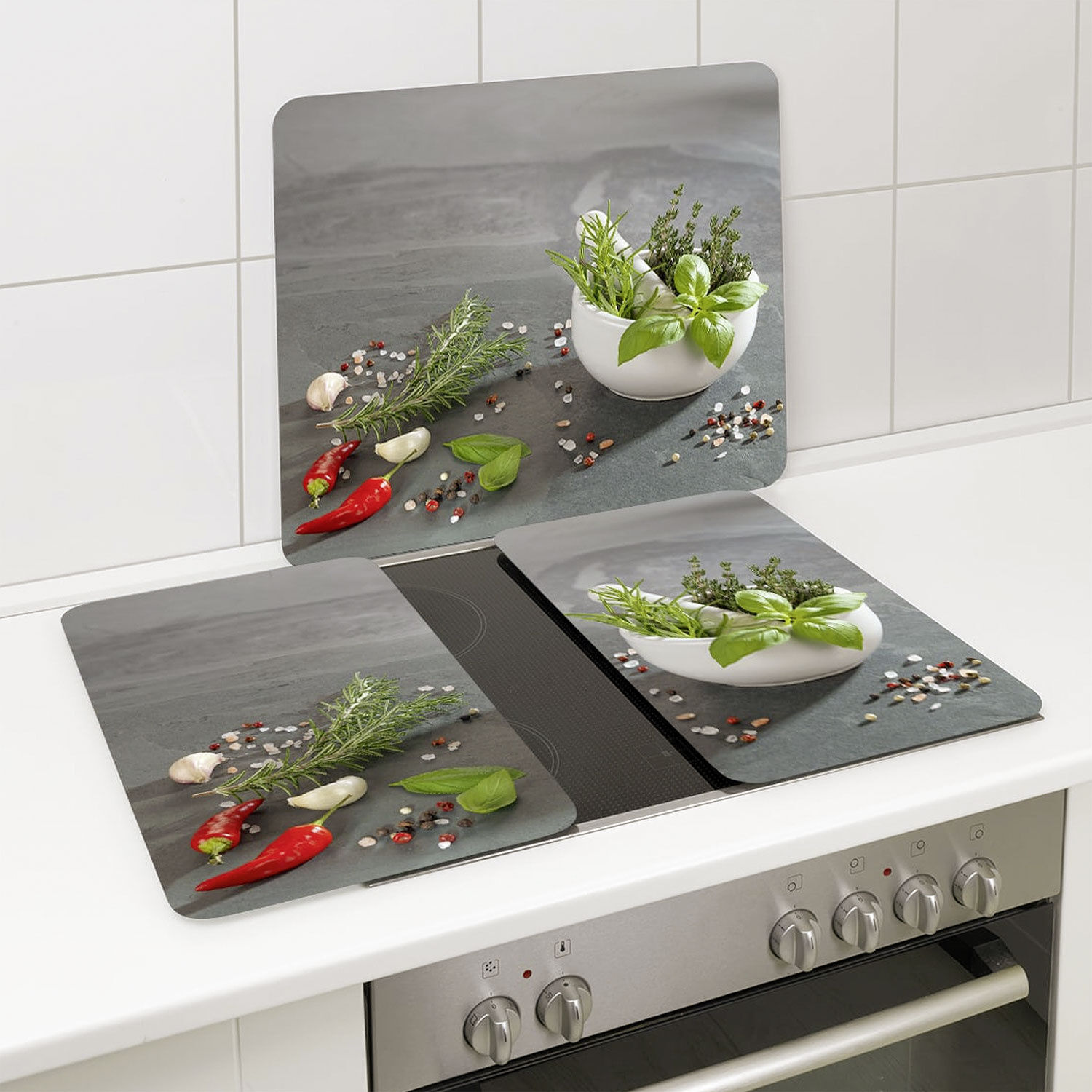 Glas-Abdeckplatte Multi – Kräuterküche