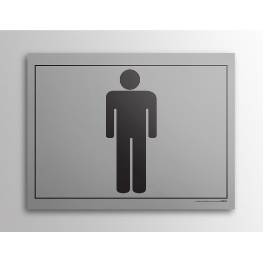 Plaque gravée - WC Homme - 10x14cm