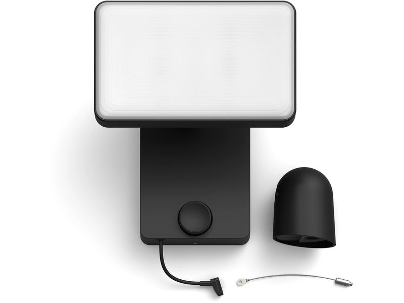Philips Hue Secure Flutlichtkamera Schwarz Beleuchtung. Kamera. Hue Secure.