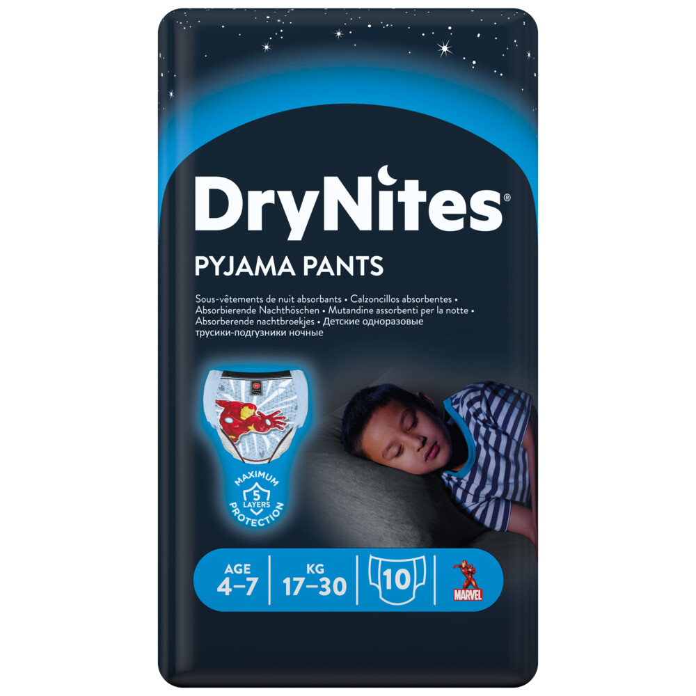 3x DryNites Absorberende Luierbroekjes Boy 4-7 jaar10 stuks