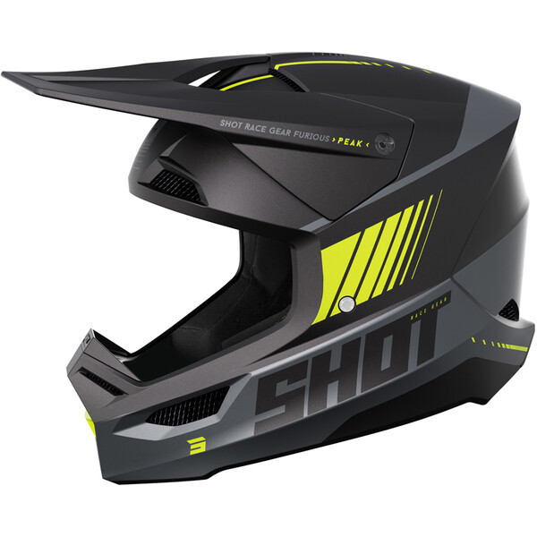 Shot - Casque Furious Peak Gris / Jaune fluo / Mat