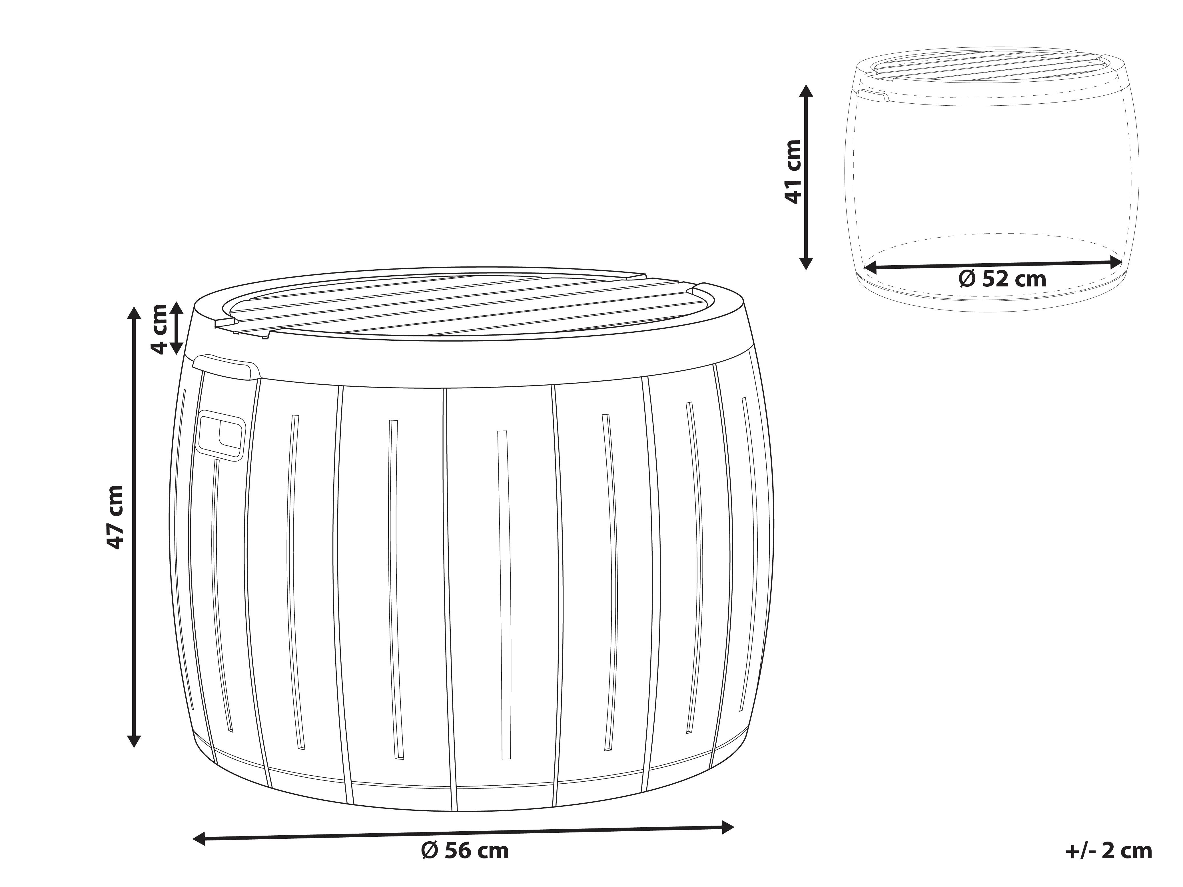 Kussenbox PRINOS 56 cm 56 cm Grijs