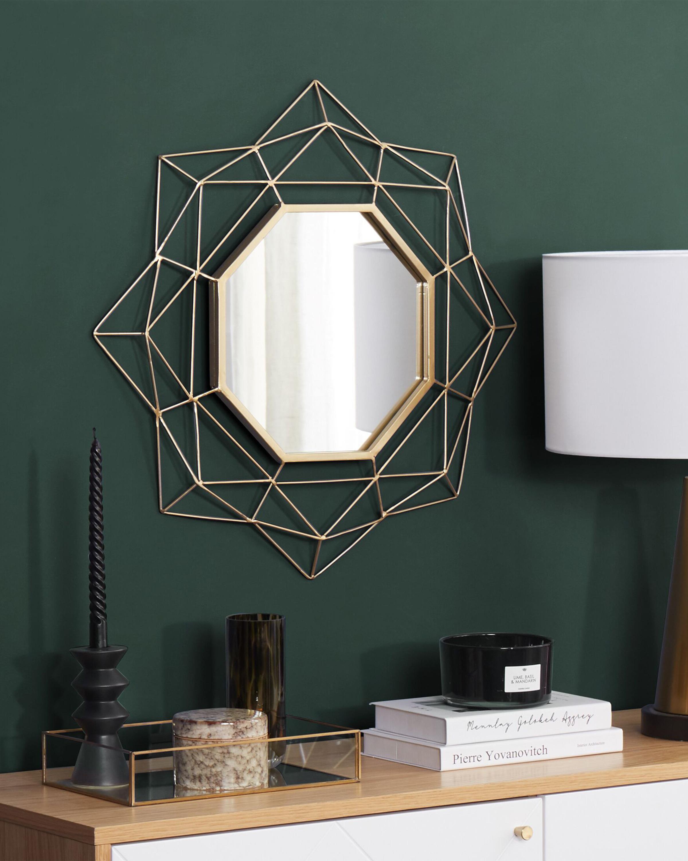 Wandspiegel HILLION 60 cm 60 cm Metaal Goud