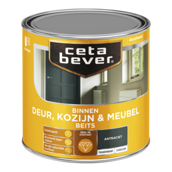 CetaBever Deur, Kozijn & Meubelbeits zijdeglans transparant antraciet 250 ml