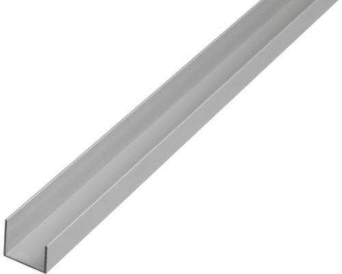U-profiel aluminium zilver 20x22x15 mm, 1 m