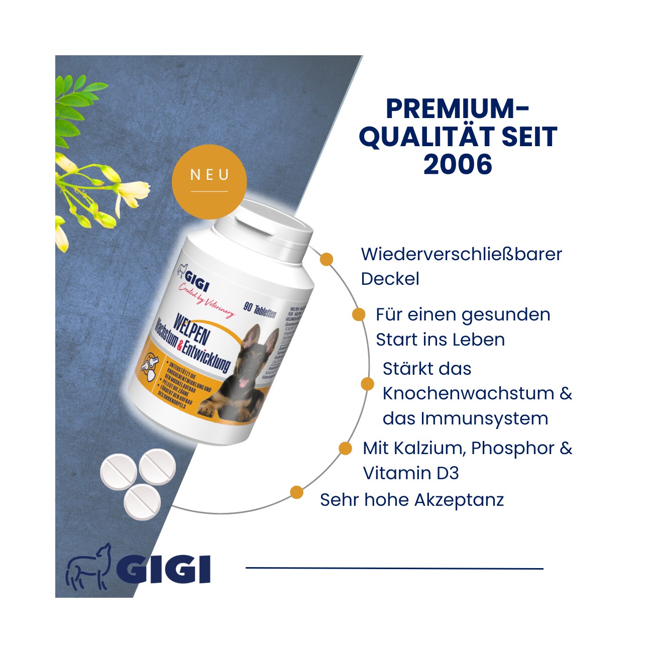 GIGI VET Welpen Wachstum & Entwicklung 30 Stück
