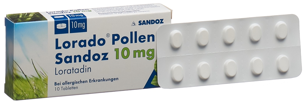 LORADO Pollen Sandoz 10 mg<br>10 Stück, Blister, Tablette