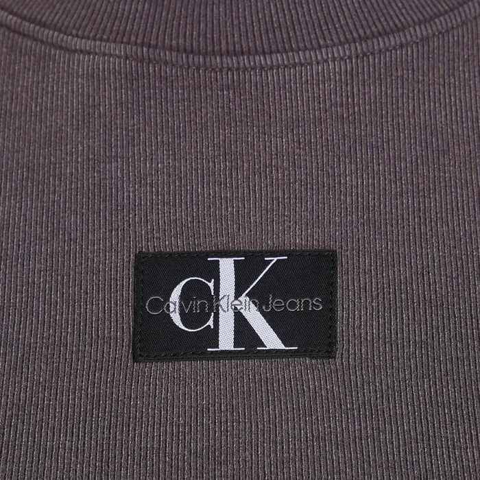 Calvin Klein Label Washed Rib Slim Shirt Dames