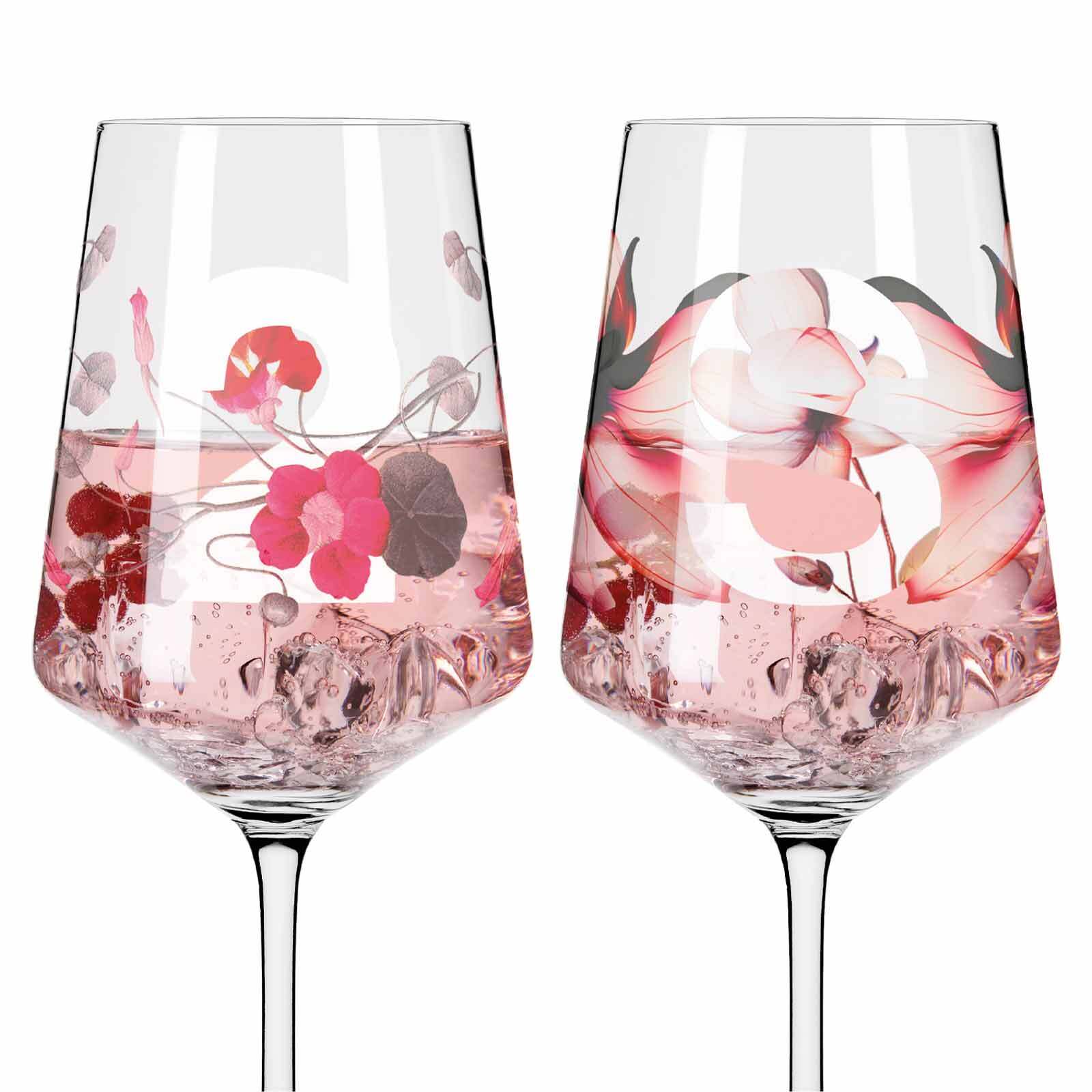 Ritzenhoff Aperitifgläser Blumen und Zahlen Sommersonett 544 ml 2er Set