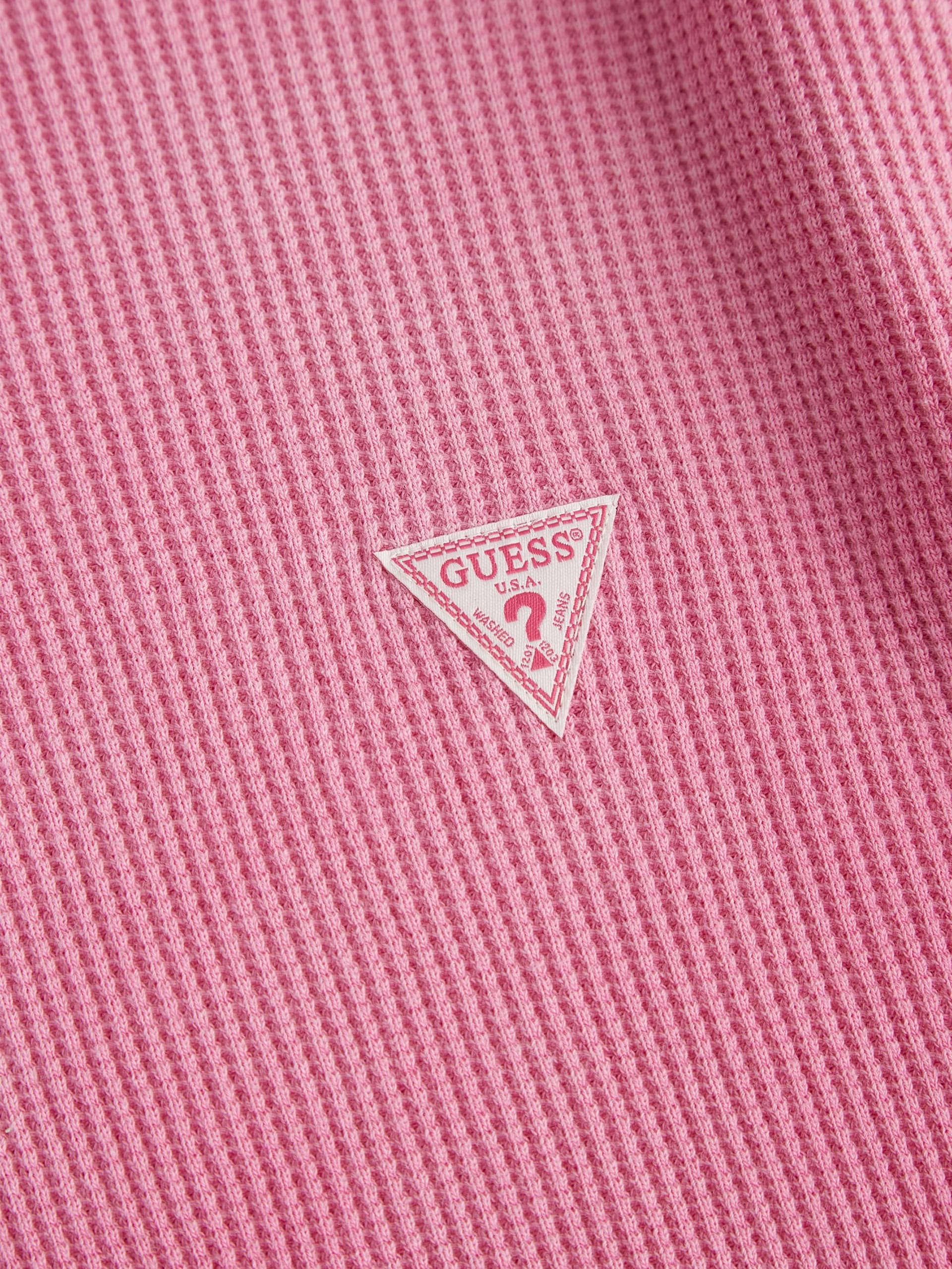 Camiseta de manga comprida com textura waffle