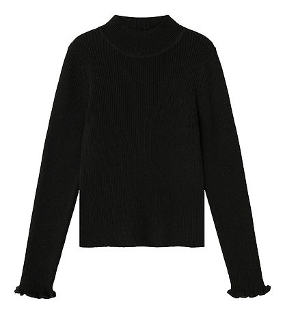 Name It Bluse - Strik - NkfRia - Blåck m. Glitter