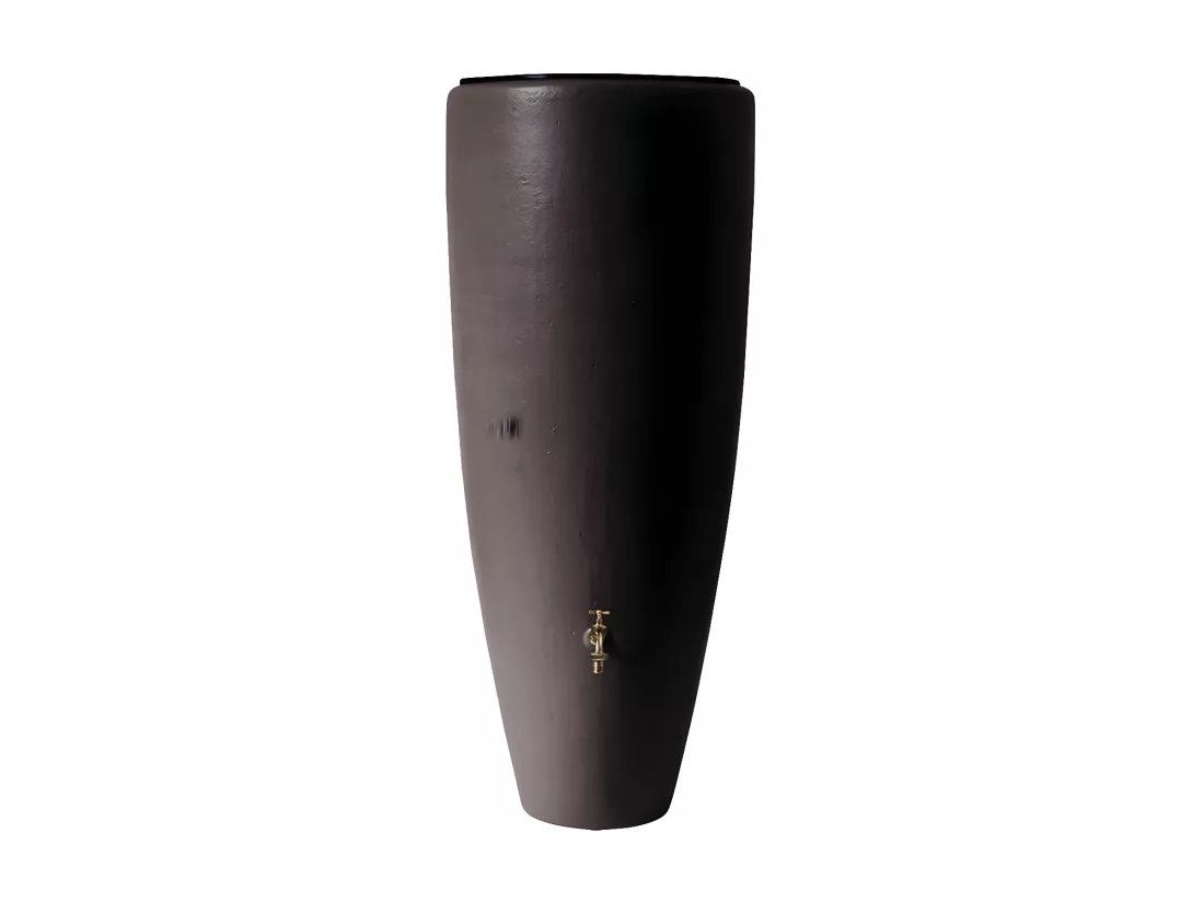 Récupérateur d'eau de pluie 2 en 1, 300L avec bac à fleurs - Moka - Garantia