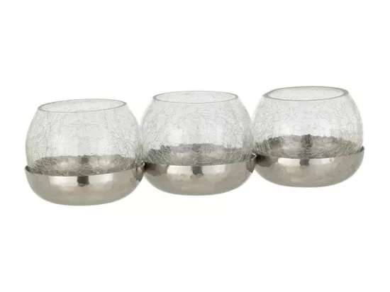 Photophore Verre Craquelé 