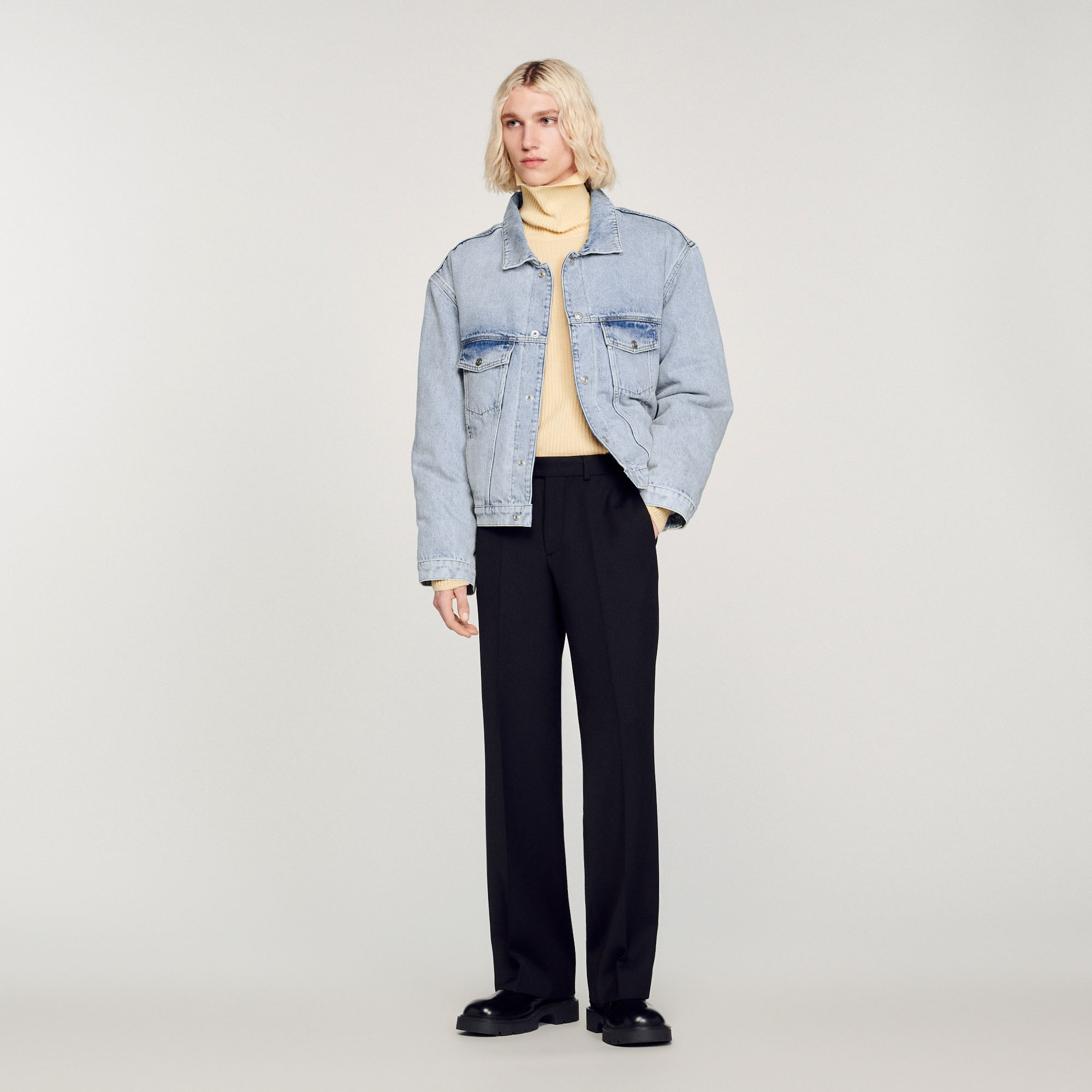 Blouson en denim molletonne