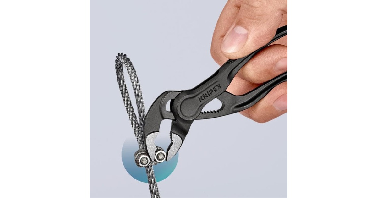 KNIPEXWaterpomptang Cobra XS 87 00 100 zweedse- / waterpomp-tang  (Zwart, Detailverstelling met 11 stelposities)
