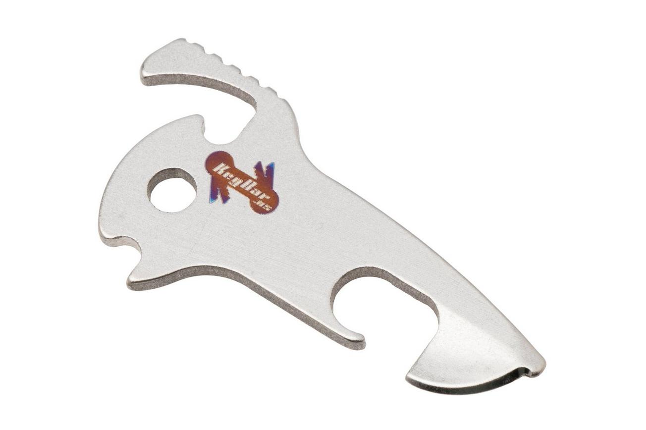 KeyBar Can Opener & Bottle Bomber 2.0 KBR426 Titanium blik en flesopener voor Full Size Keybar
