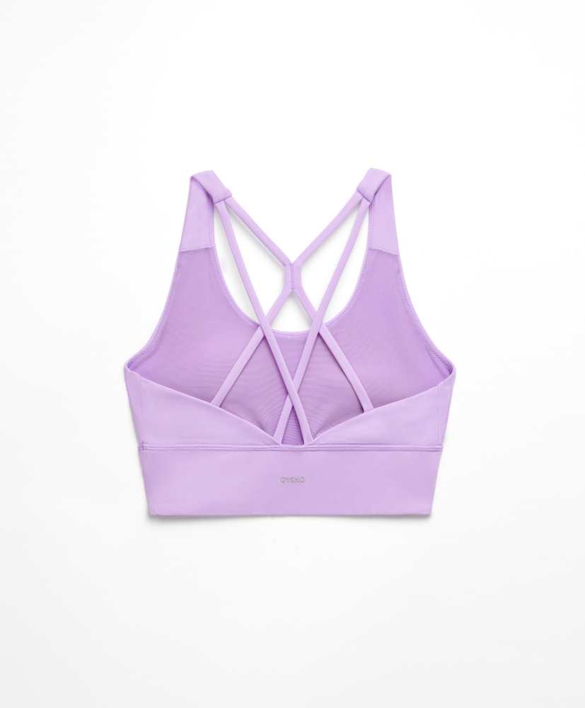 Sutiã esportivo com suporte médio para os seios.