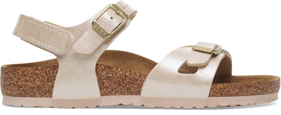 Birkenstock Adjustable Strap Sandals with Buckle Closure Kids White Shoes