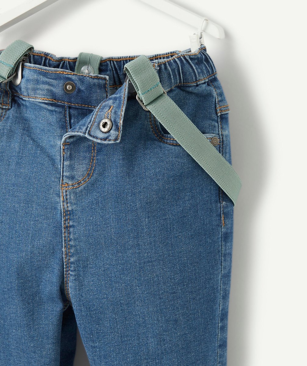 JEAN BÉBÉ GARÇON EN DENIM LOW IMPACT AVEC BRETELLES AMOVIBLES