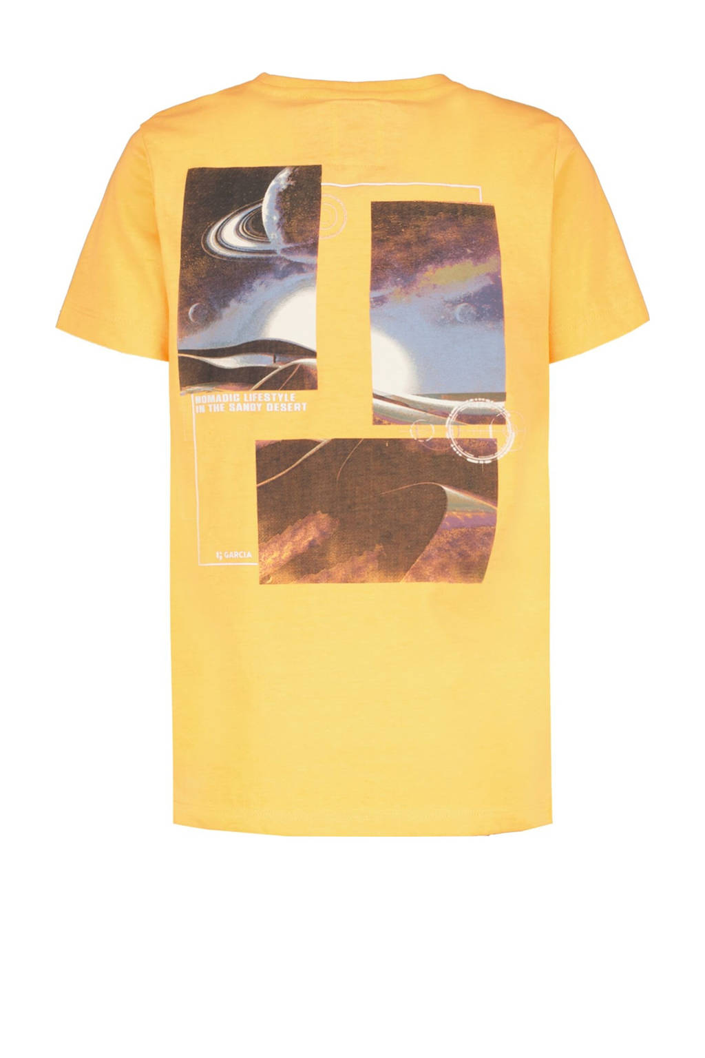 Garcia T-shirt met printopdruk oranje