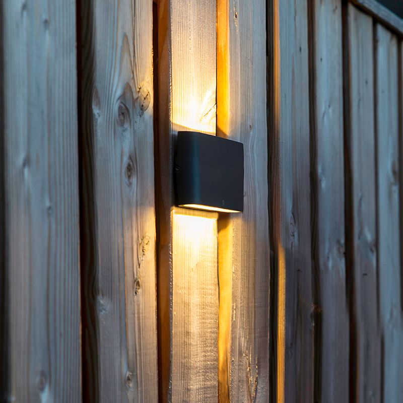 Buiten wandlamp donkergrijs 17,5 cm incl. LED IP65 - Batt