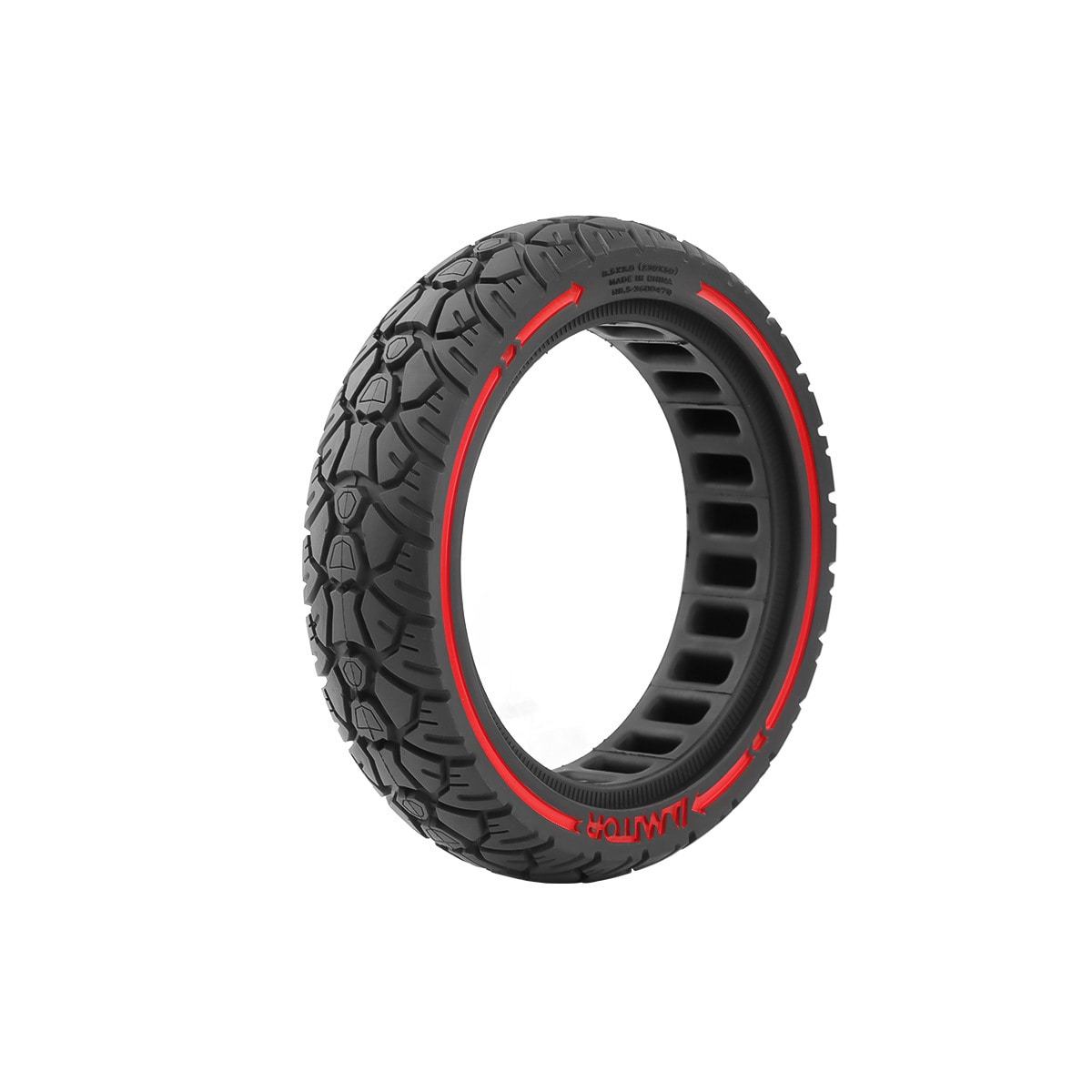 Punkteringsfritt dekk Xiaomi M365 8,5x2,0 (230x50) Svart/rødt