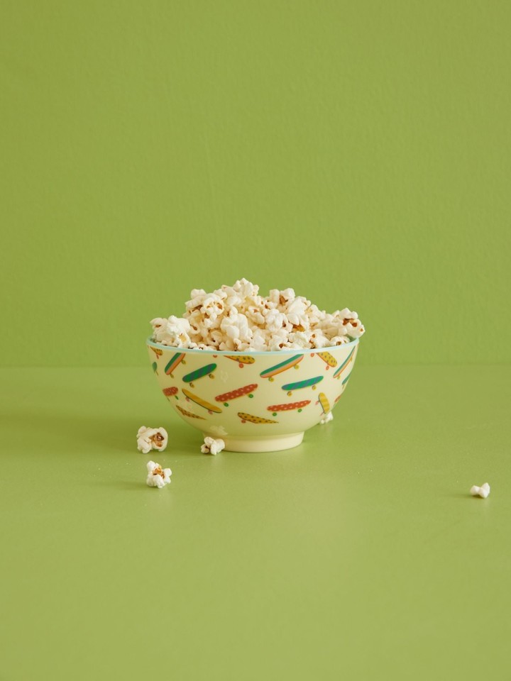 Rice - Melamine Bowl with Skateboard Print - Two Tone - Medium