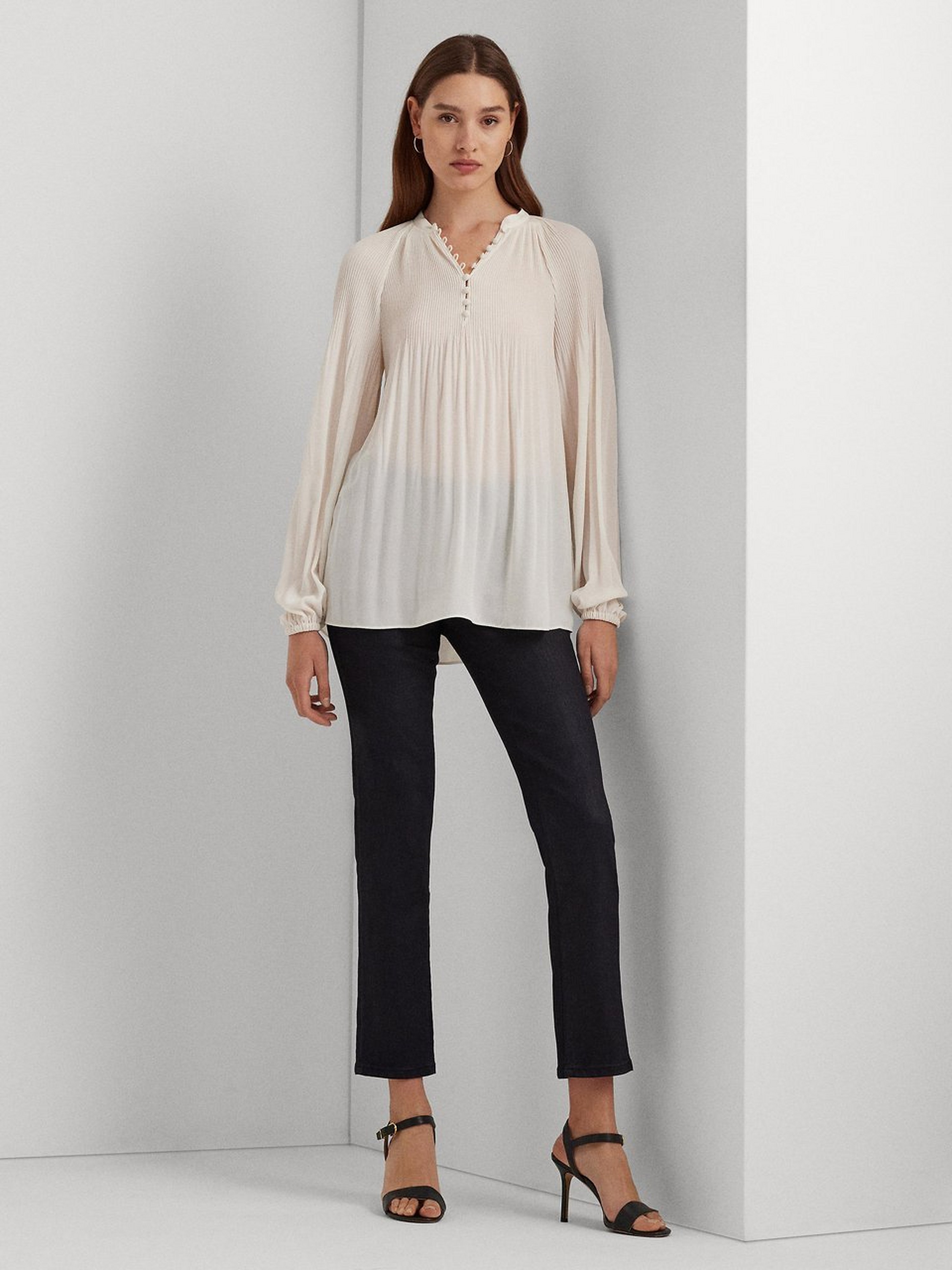 Bluse mit Stehkragen