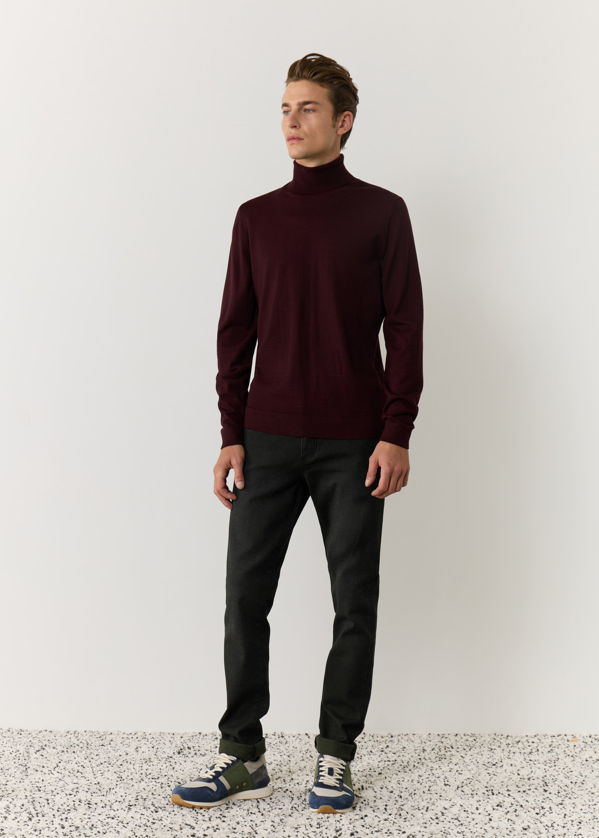 Jean skinny en coton stretch kaki