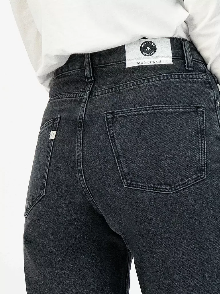 MUD JEANS Jeans Straight RELAX ROSE schwarz
