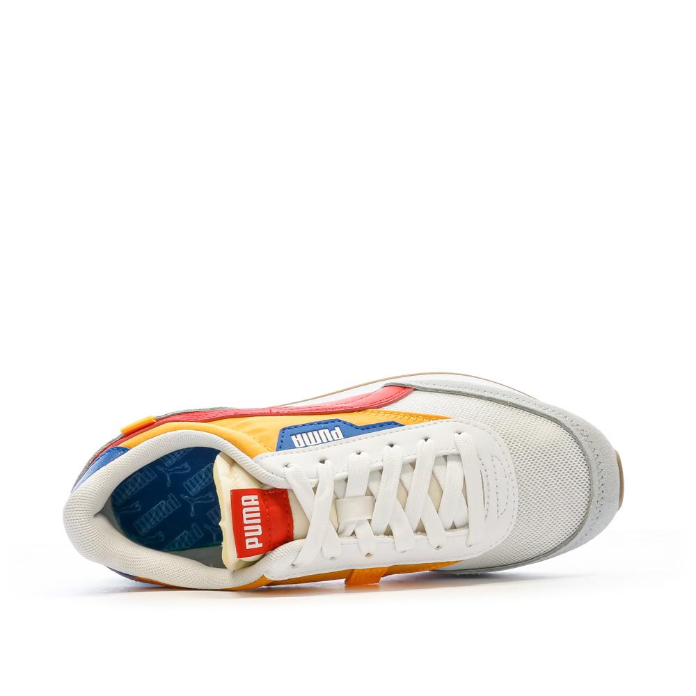 Puma Baskets Blanches/Grises/Rouges Enfant Puma Future Rider