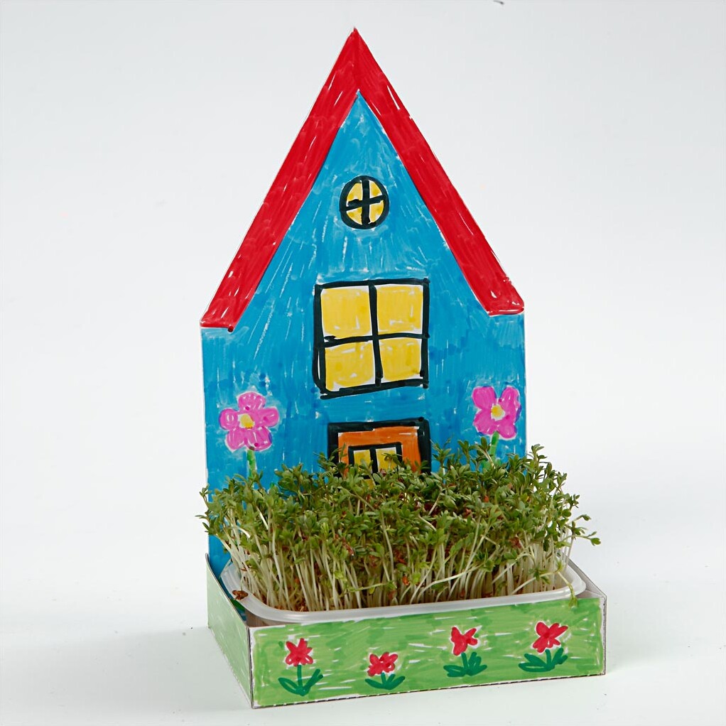 Karsebakke-Figur - Hus - H 20 CM - Hvid - 6 Sæt