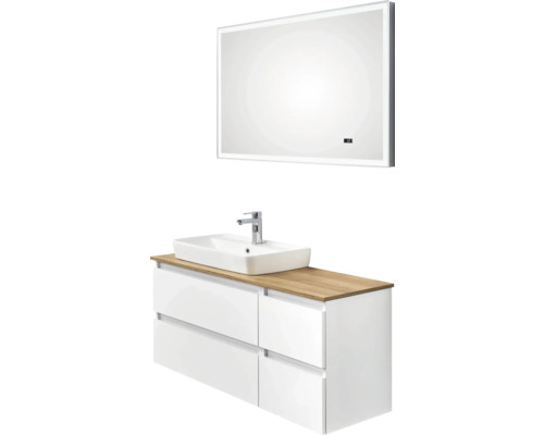 Pelipal Balu wastafelmeubel 53 x 110 cm, glanzend wit, zonder werkblad en wastafel