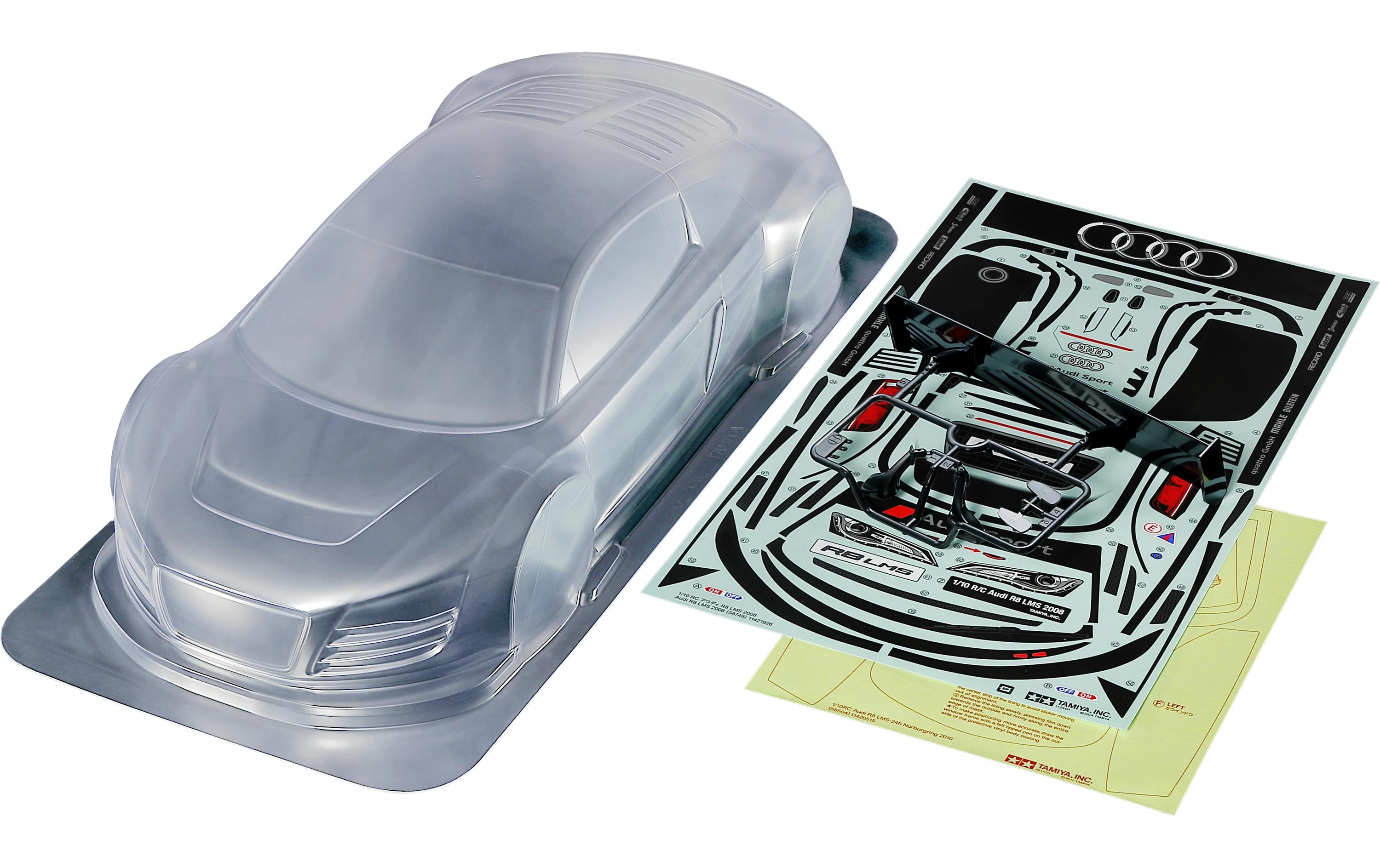 Audi R8 LMS 2008 Body Parts Set 1:10Audi R8 LMS 2008 Karosserieteilesatz