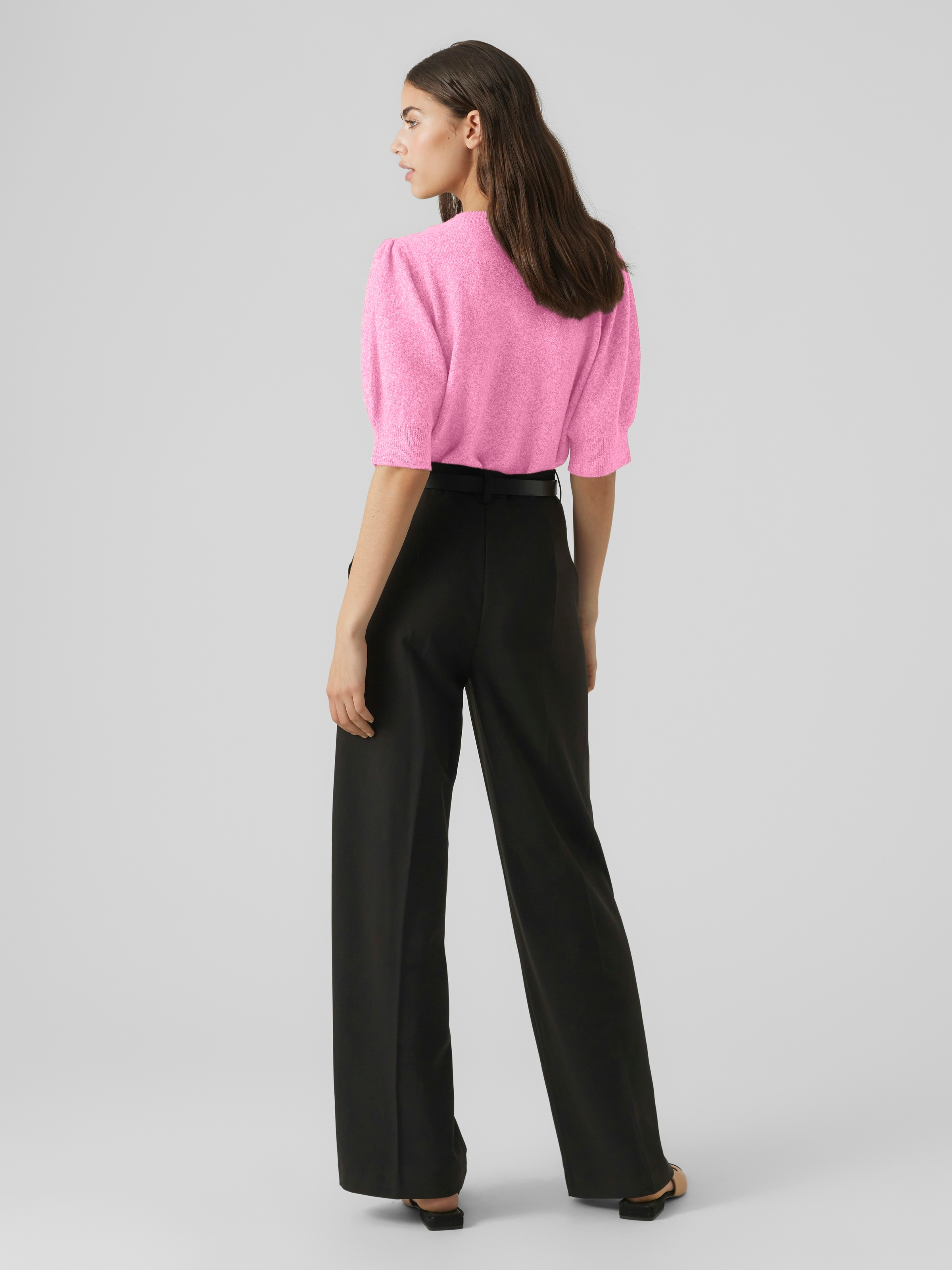 Vero Moda Rundhalspullover »VMDOFFY 2/4 O-NECK PULLOVER GA NOOS«, mit kurzen Puffärmeln
