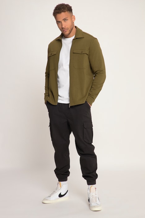 STHUGE Hemd, Overshirt, Sweat, Langarm, Modern Fit, Kentkragen, bis 8 XL