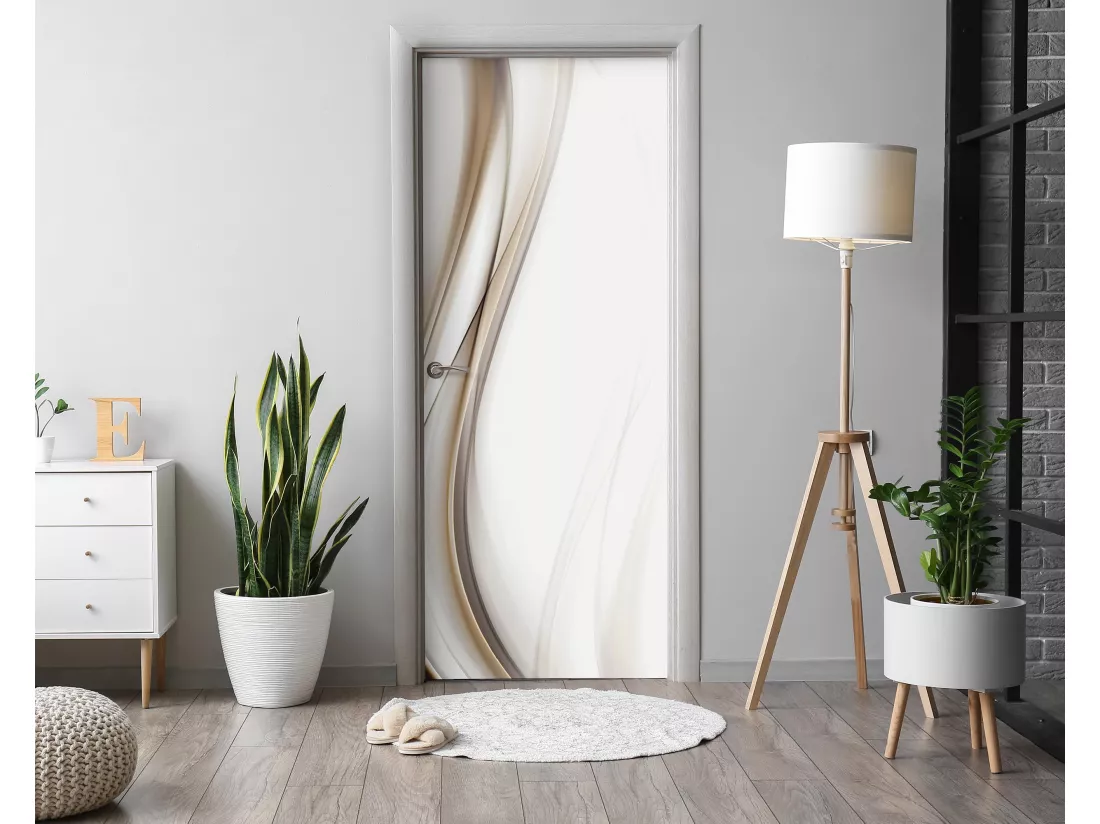 Papier peint photo pour portes intérieures - Vagues éthérées 95x205 cm