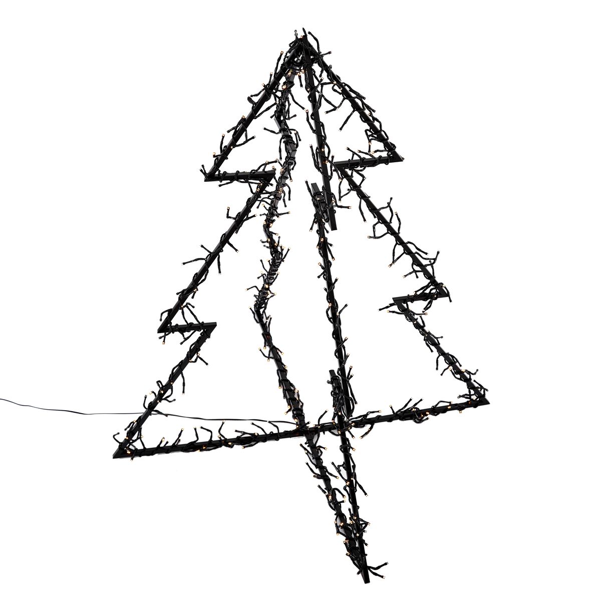 Kerst kerstboom zwart incl. LED IP44 - Brilli