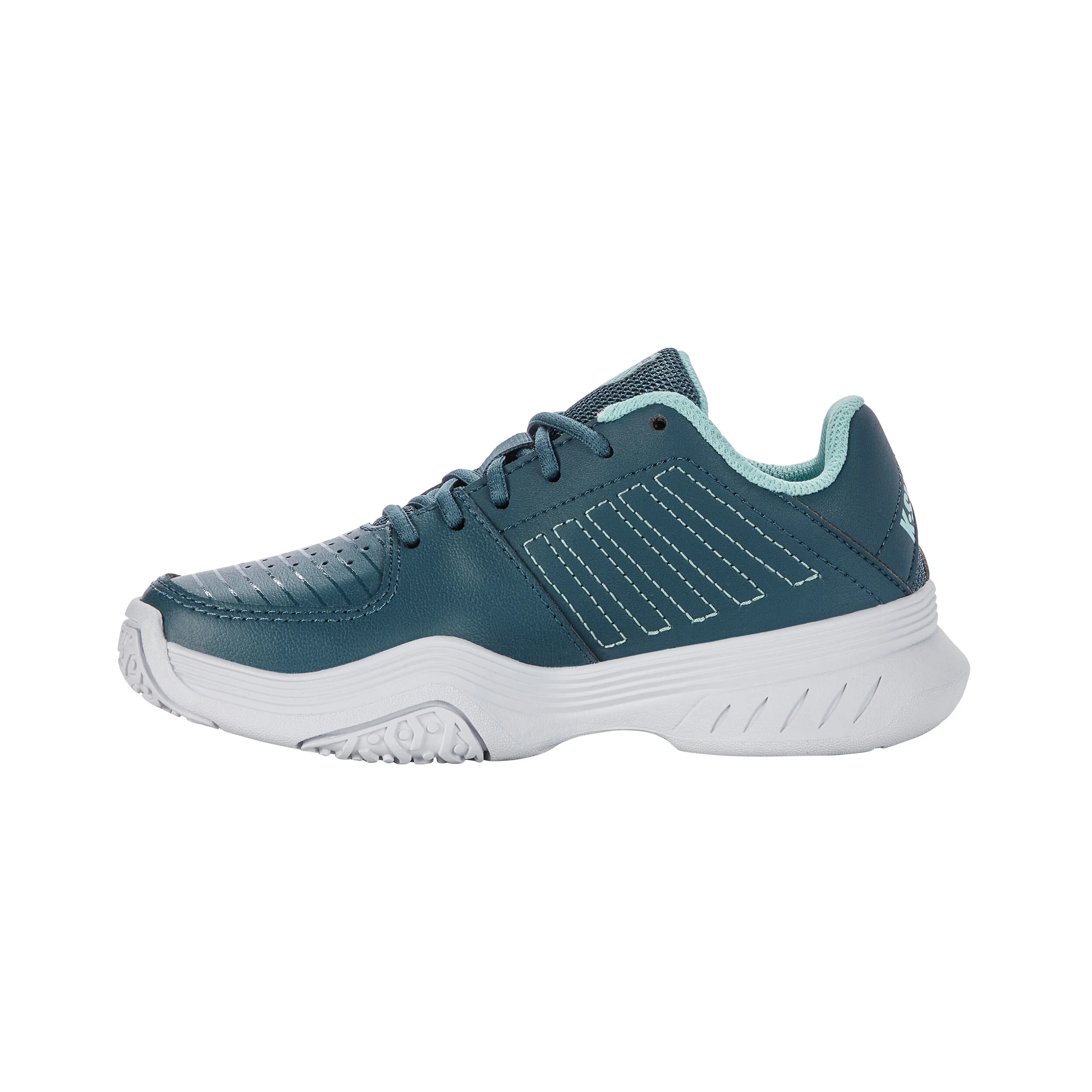K-Swiss Court Express Omni Chaussures Toutes Surfaces Enfants - Bleu Petrol, Blanc