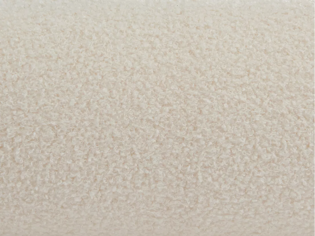 Pouf en tissu bouclette blanc LECINIO