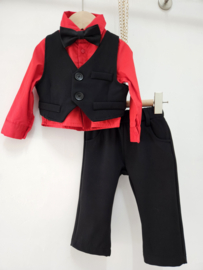 Boys christmas outfit - rood