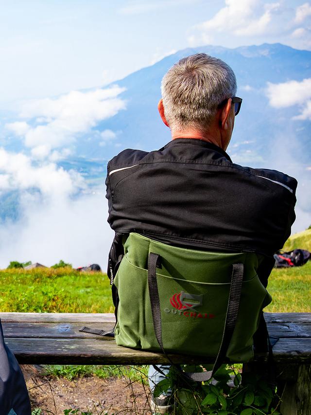 Wärme-Outdoorsitz, kabellos mit Akku