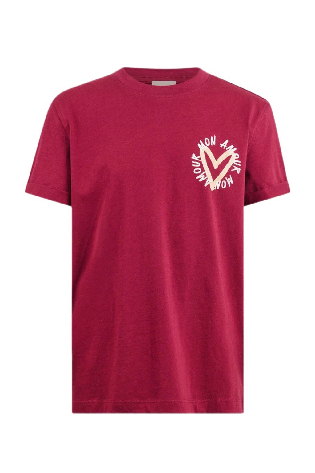 Shoeby T-shirt donkerrood