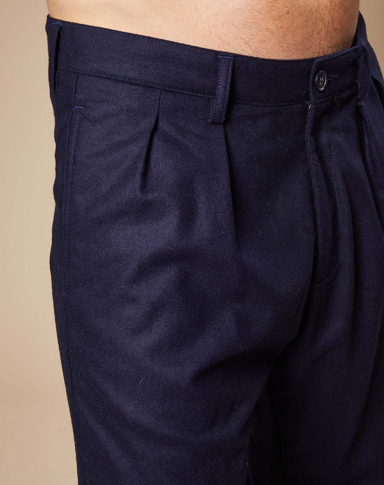 Hartford Pantalon 100% Laine Tom bleu marine