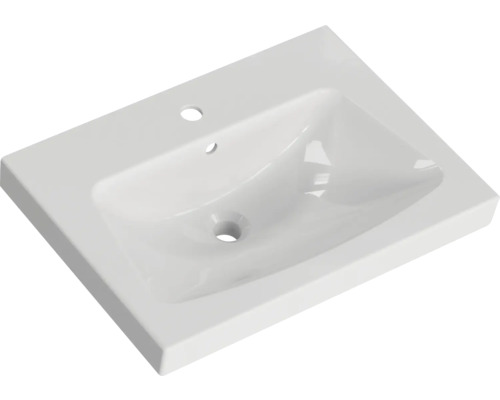 Pelipal Sunline 105 badkamermeubelset (B x H x D 65 x 56 x 46,5 cm), hoogglans witte fronten, met keramische wastafel en badmeubel